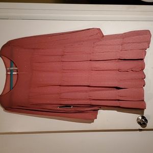 RnB Long Sleeve Dusty Rose Dress